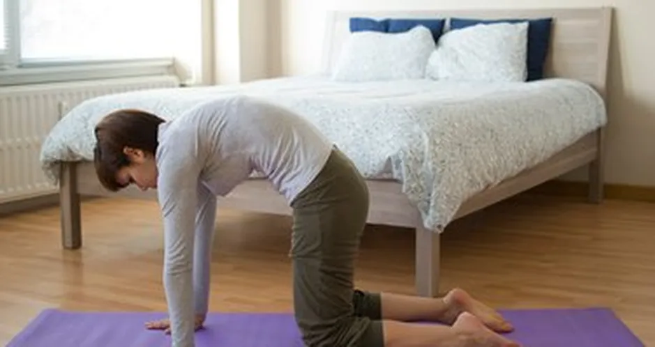 Gentle sleep yoga pose